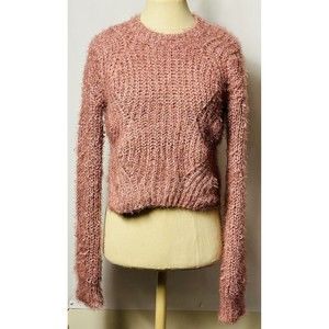 Candie’s Women Crop Pink Sweater Size XS